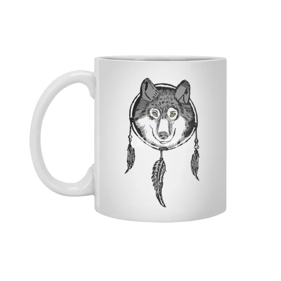 SouthWestern DreamCatcher Wolf Beyaz Kupa