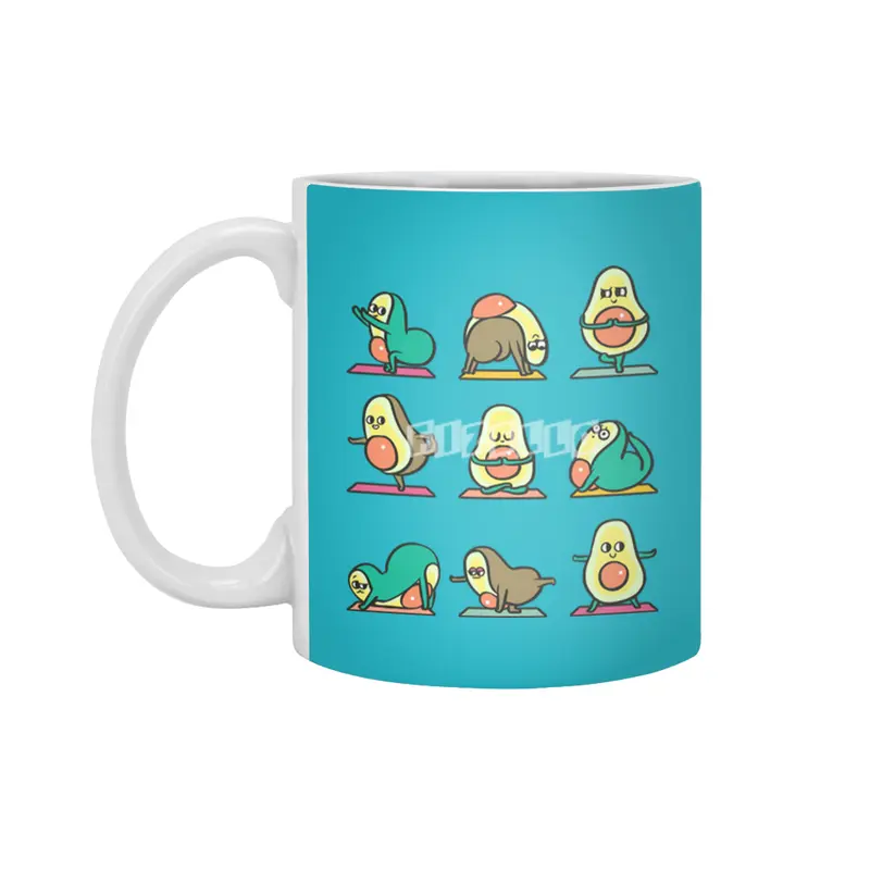 Avocado Yoga for Kids Beyaz Kupa