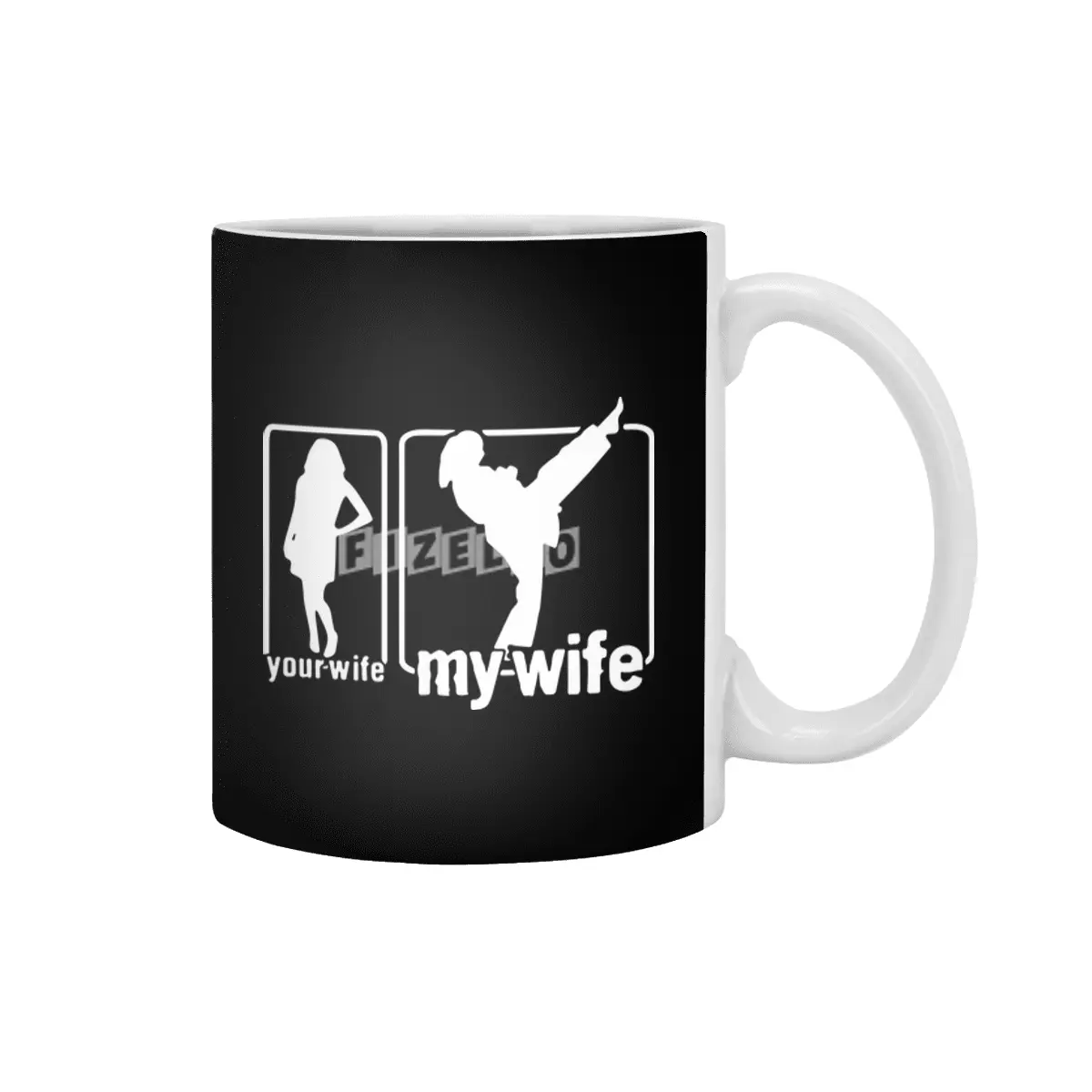 your wife vs my wife t-shirt Beyaz Kupa