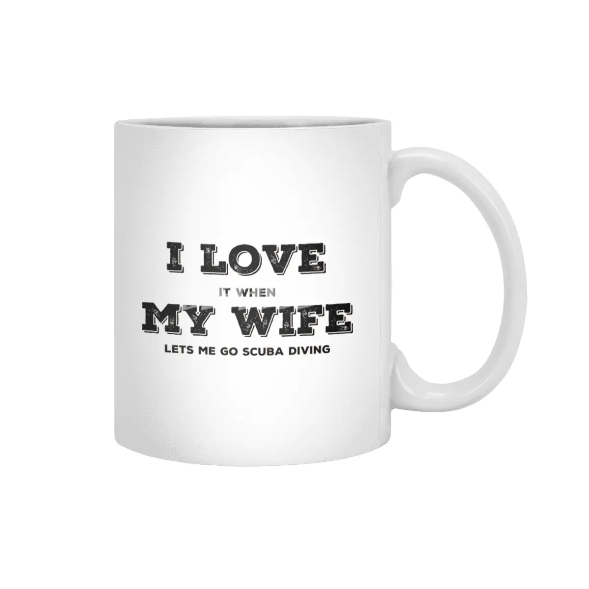 I Love My Wife - Scuba Diving Beyaz Kupa
