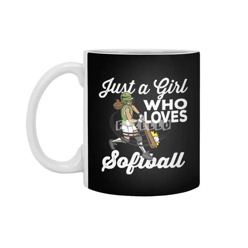 Just a Girl Who Loves Softball Sport Fan Beyaz Kupa