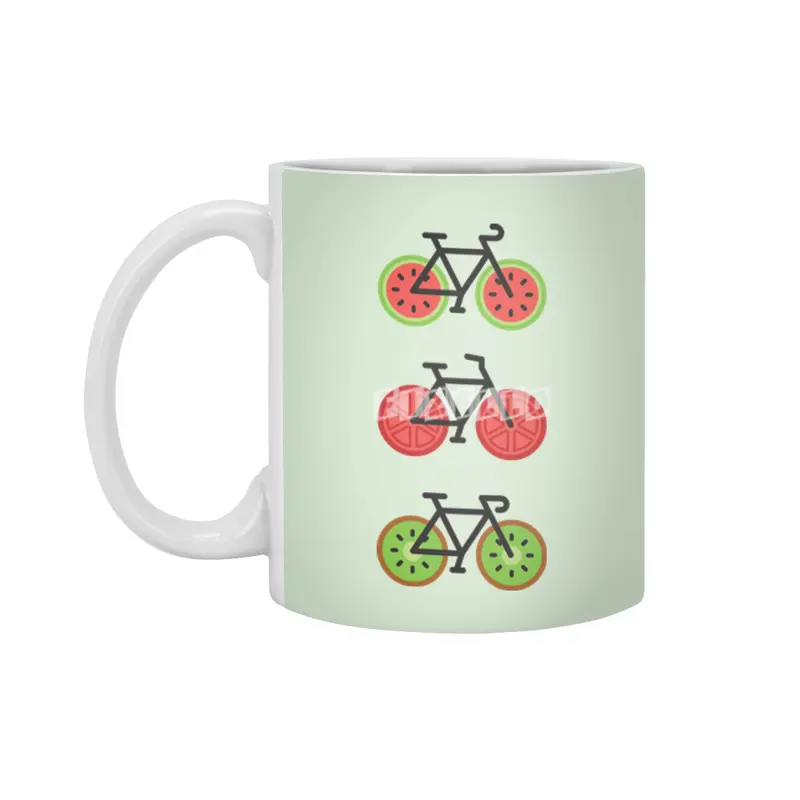 Fresh Wheels (A Healthy Bike Ride) Beyaz Kupa