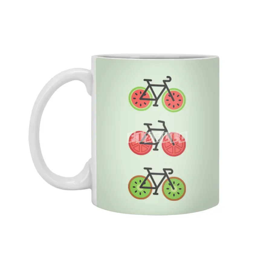 Fresh Wheels (A Healthy Bike Ride) Beyaz Kupa