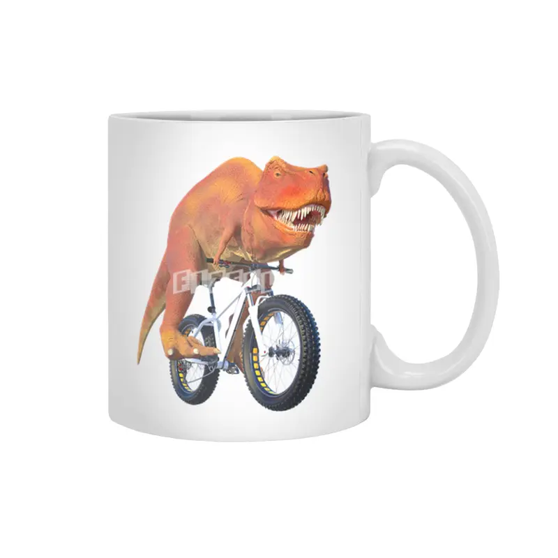 T Rex Bike Rider Beyaz Kupa