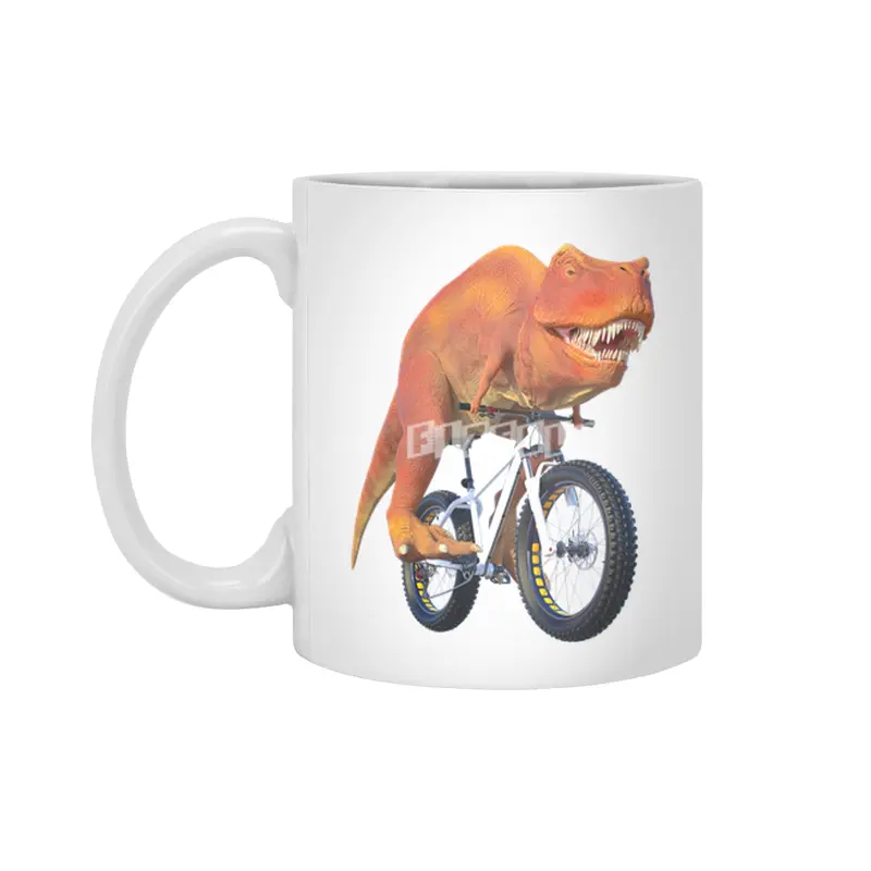 T Rex Bike Rider Beyaz Kupa