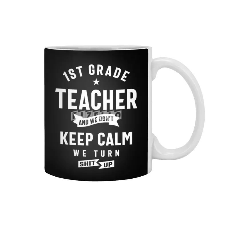 1st Grade Teacher Gift Funny Job Title Profession Birthday Idea Beyaz Kupa
