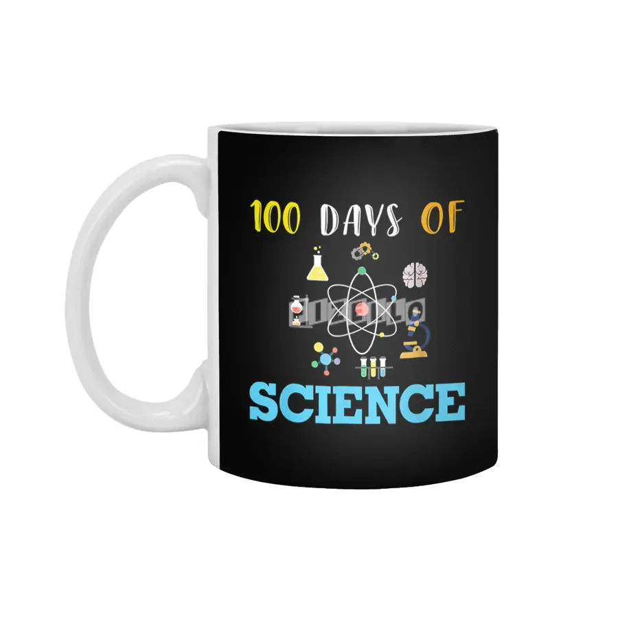 100 Days of Science Teacher Outfit Cool 100th Day of School Beyaz Kupa