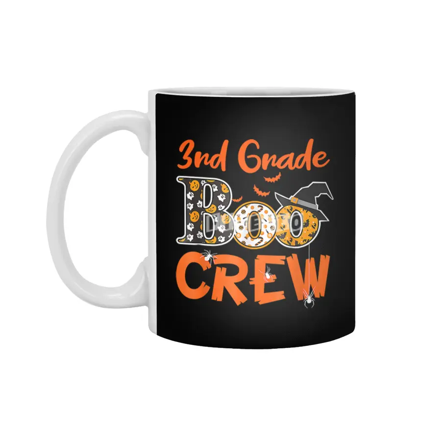 3rd grade boo crew  teacher kids halloween gift Beyaz Kupa