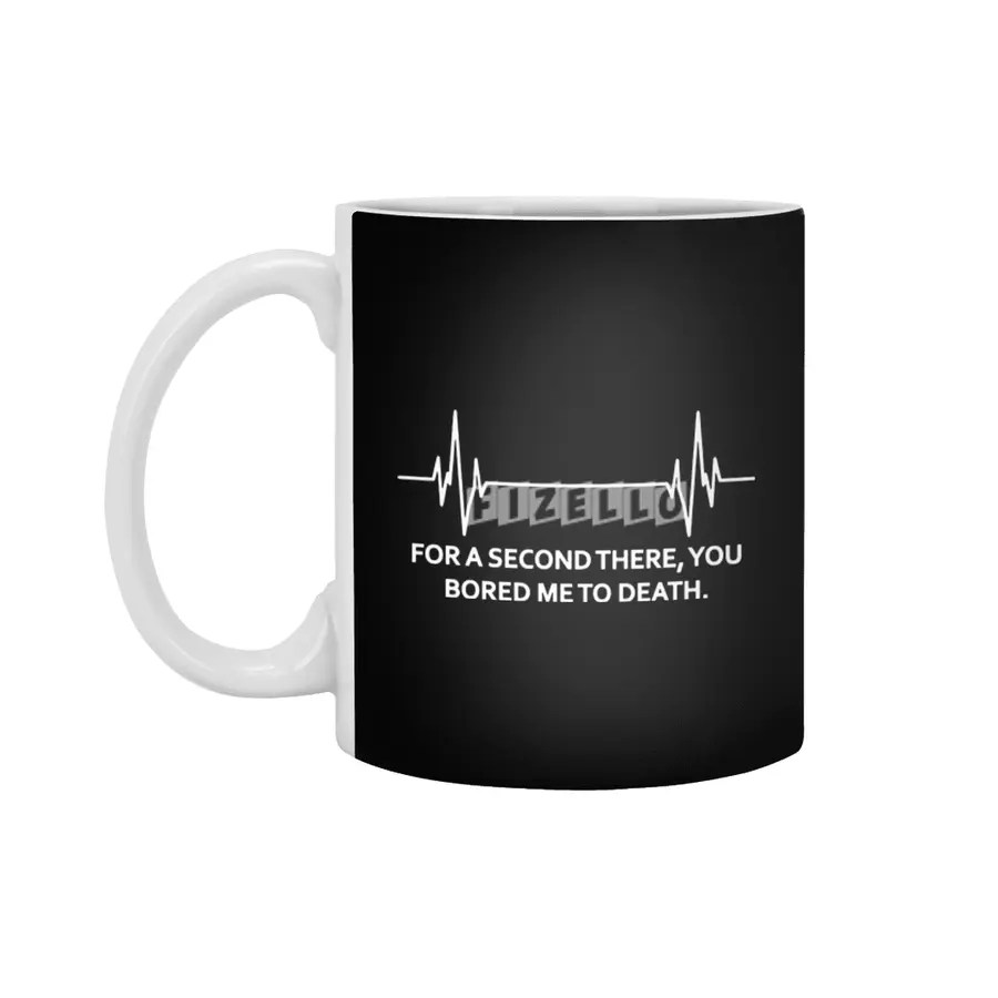 For A 2nd You Bored Me To Death Funny Nurse Doctor EKG Holiday Beyaz Kupa