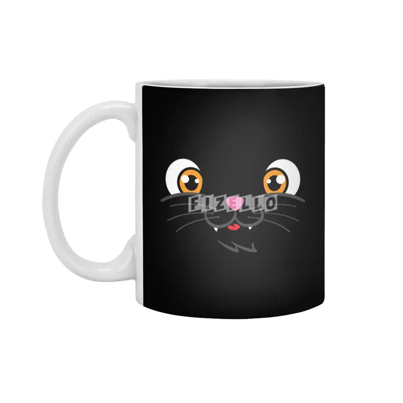 Cat Nose Mask Cute Black Cat Animal Pet Face Mask Beyaz Kupa