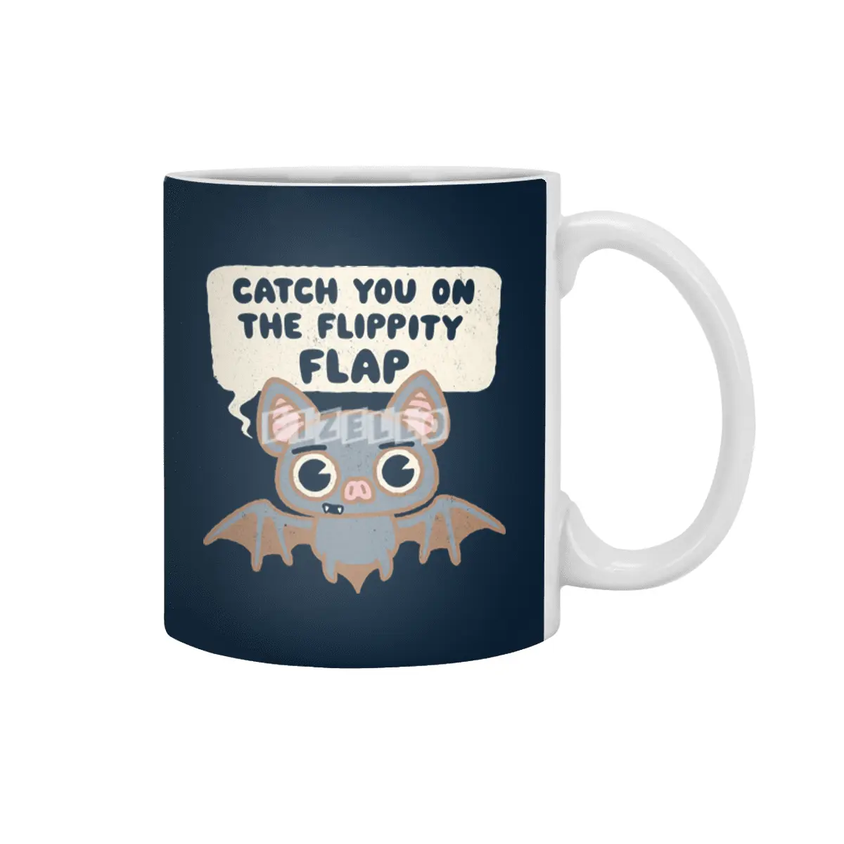 Catch You on the Flippity Flap -  Cute Kawaii Bat Beyaz Kupa