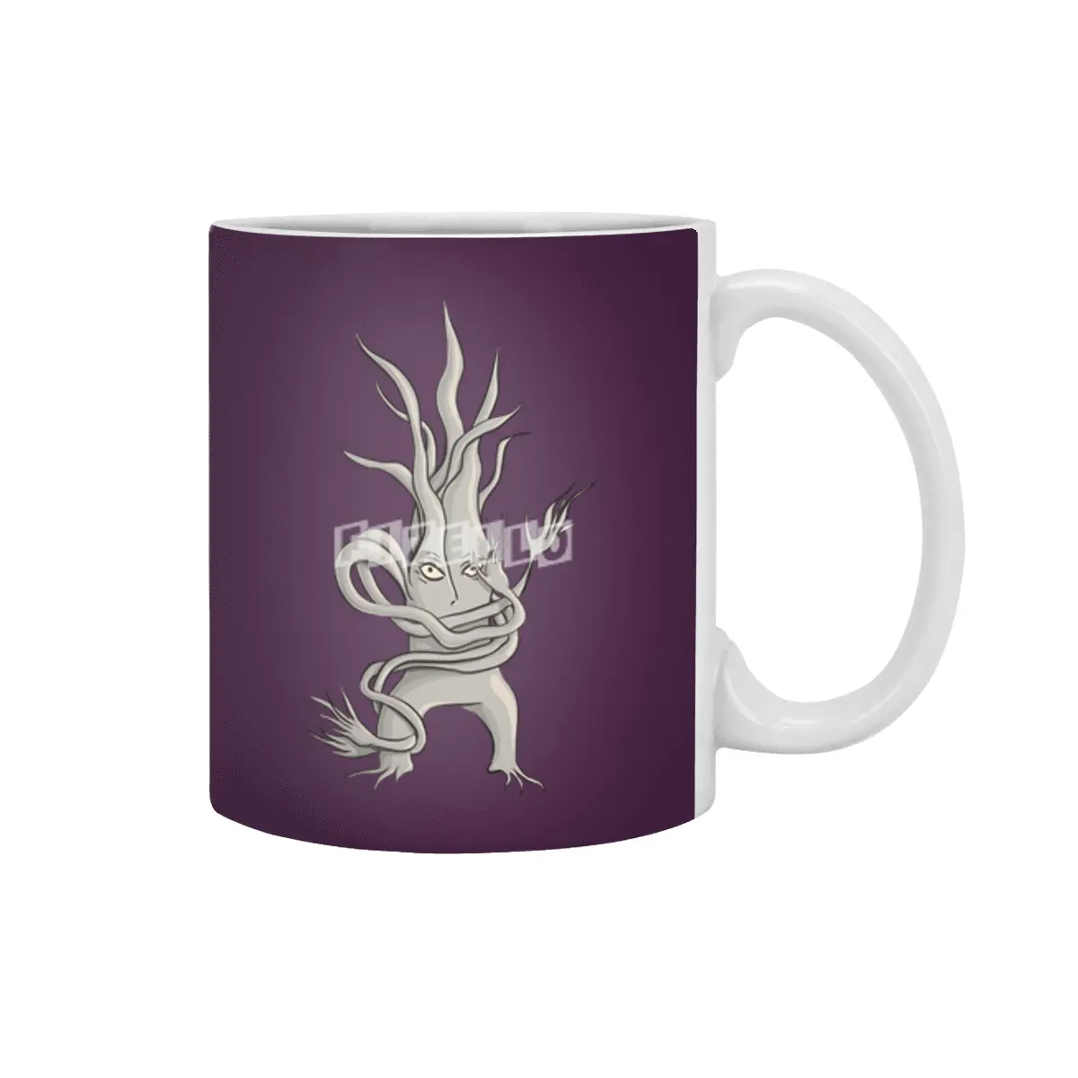 Creepy Tree Creature With Tangled Branches Beyaz Kupa