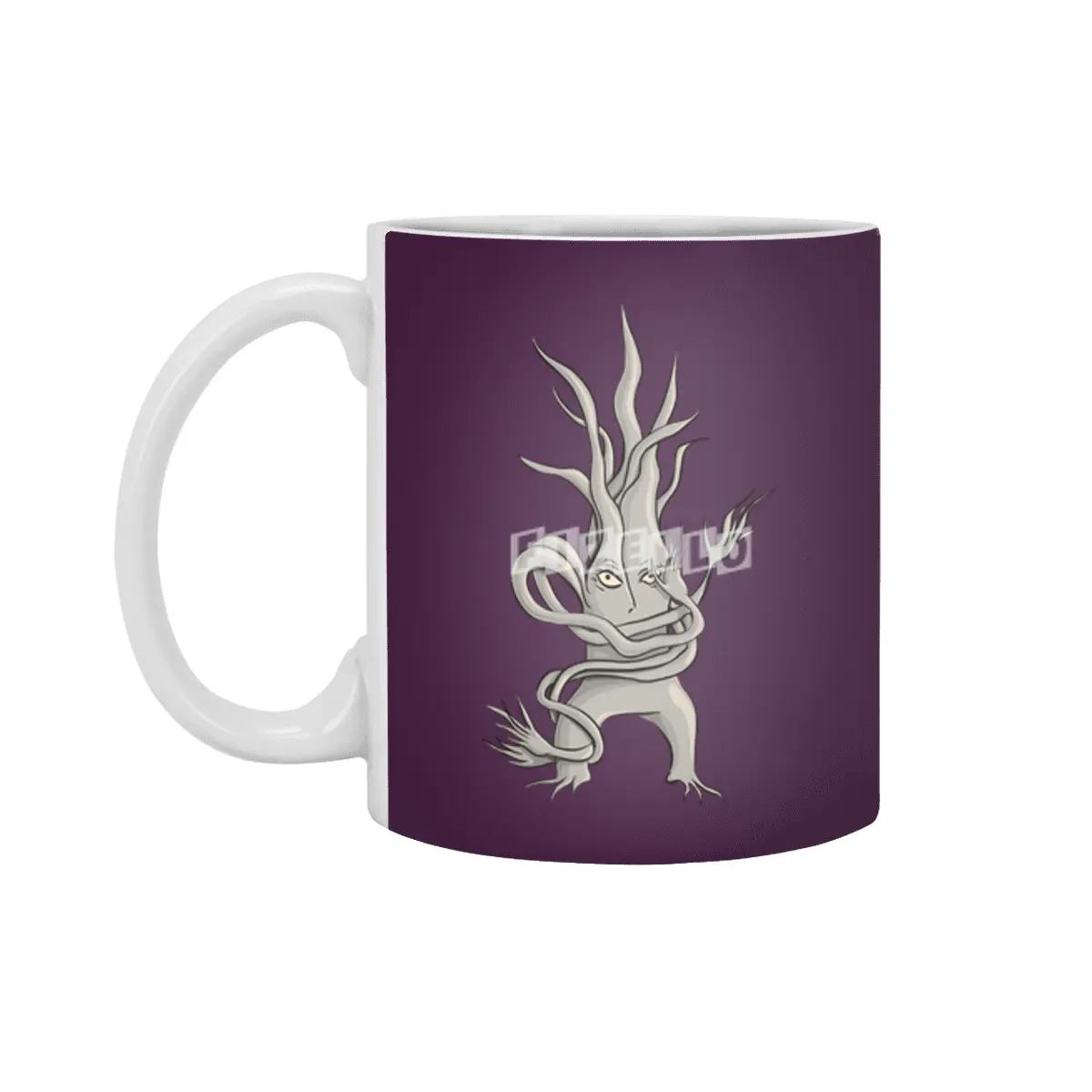 Creepy Tree Creature With Tangled Branches Beyaz Kupa