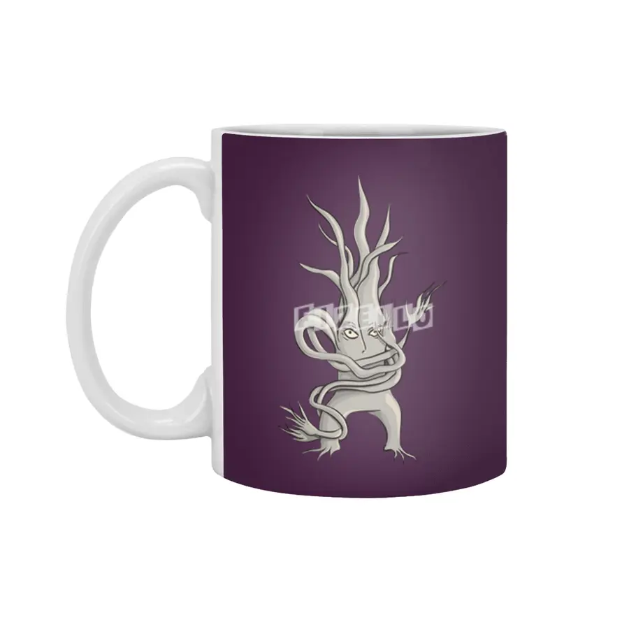 Creepy Tree Creature With Tangled Branches Beyaz Kupa