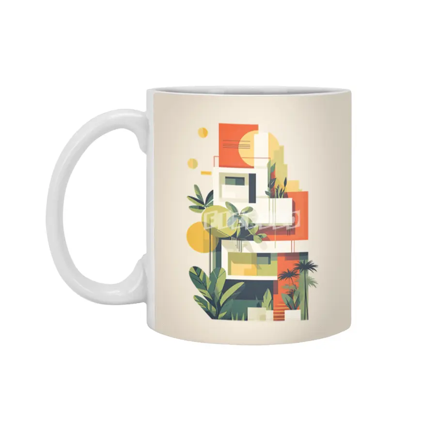 Abstract Tree house Beyaz Kupa
