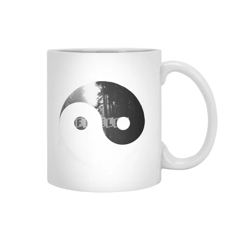 Forest Yin Yang  Beyaz Kupa