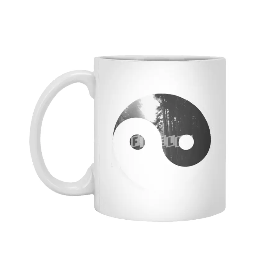 Forest Yin Yang  Beyaz Kupa