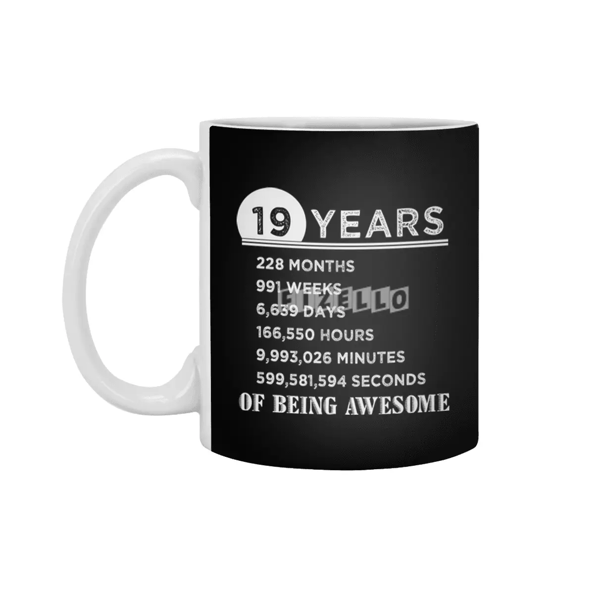 19th Birthday Gift 19 Years Old of Being Awesome Beyaz Kupa