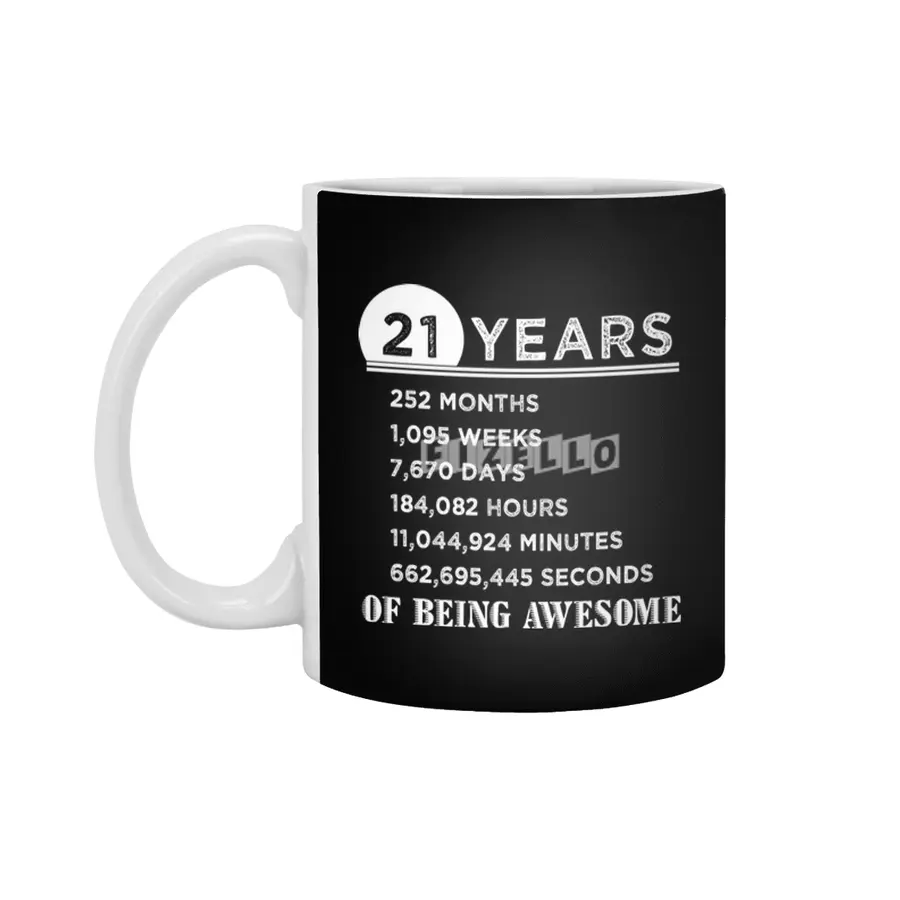 21st Birthday Gift 21 Years Old of Being Awesome Beyaz Kupa