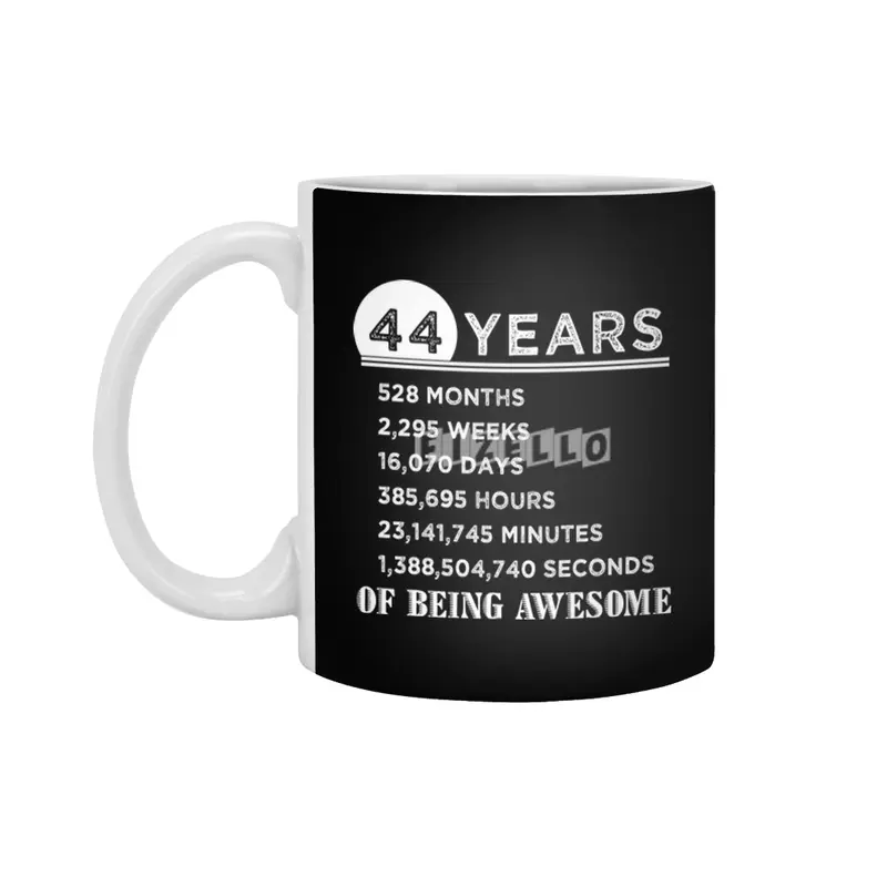 44th Birthday Gifts 44 Years Old of Being Awesome Beyaz Kupa