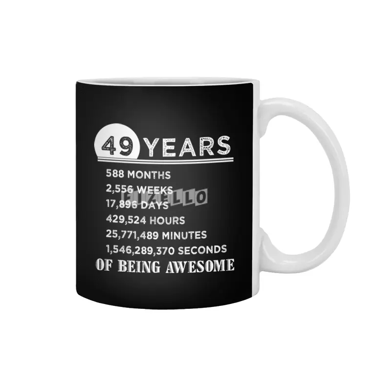 49th Birthday Gifts 49 Years Old of Being Awesome Beyaz Kupa