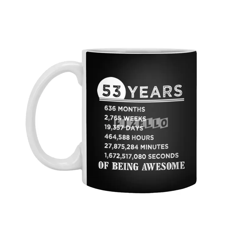 53rd Birthday Gifts 53 Years Old of Being Awesome Beyaz Kupa