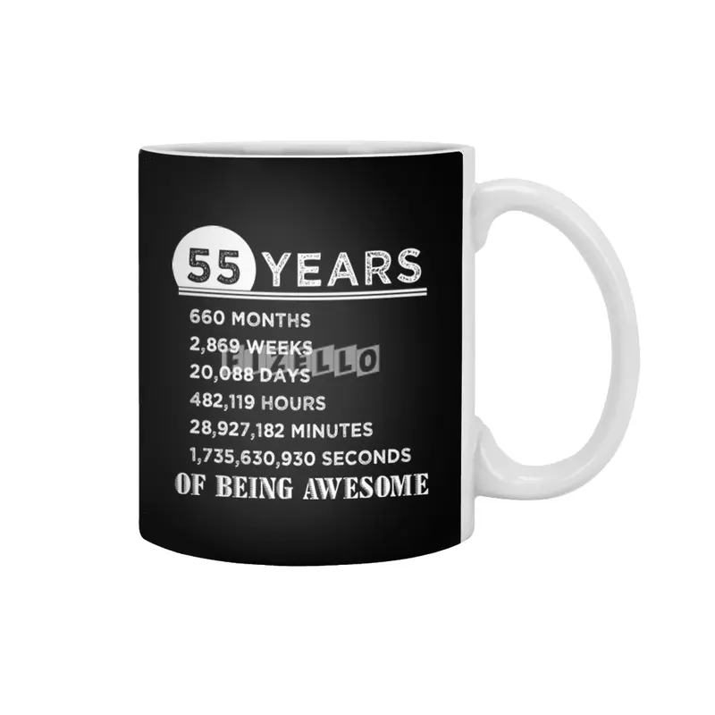 55th Birthday Gifts 55 Years Old of Being Awesome Beyaz Kupa