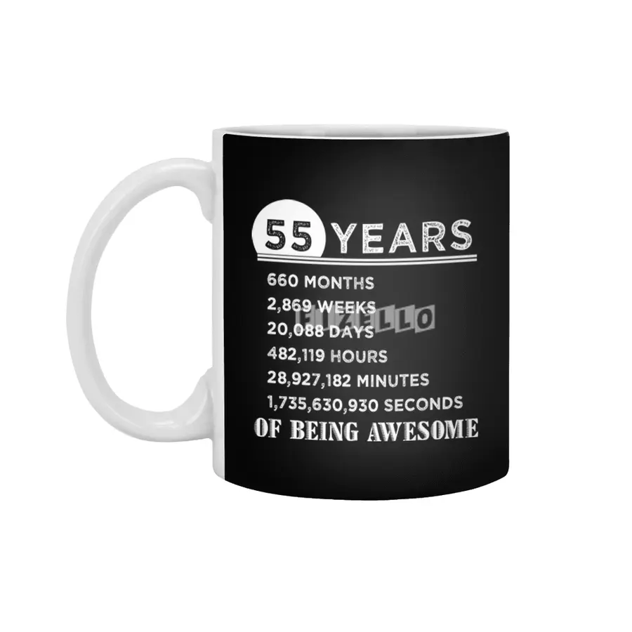 55th Birthday Gifts 55 Years Old of Being Awesome Beyaz Kupa