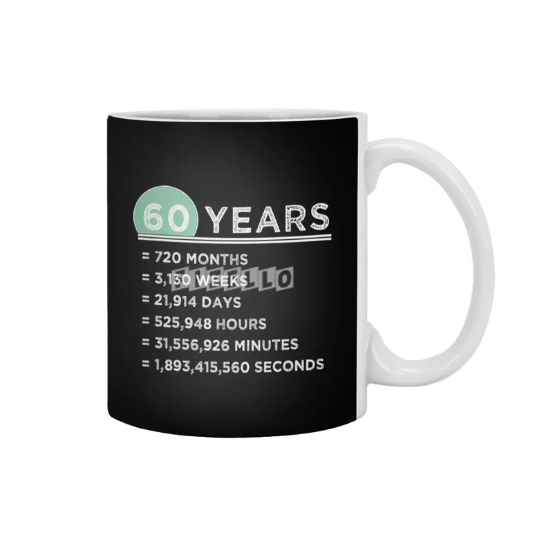 60th Birthday 60 Years Old Funny Gifts Beyaz Kupa