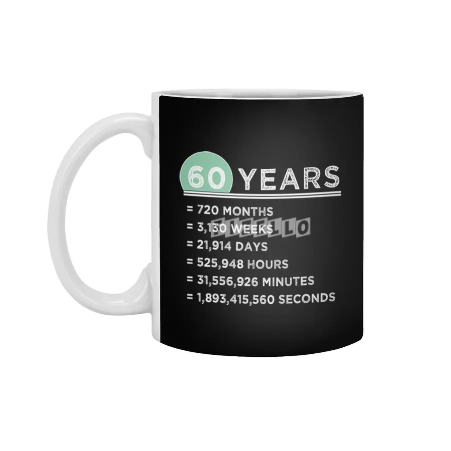 60th Birthday 60 Years Old Funny Gifts Beyaz Kupa
