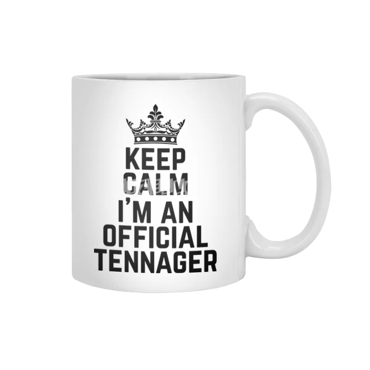 keep calm I'm official teenager 13th birthday 13 years old cool design cute white crown graphic Beyaz Kupa