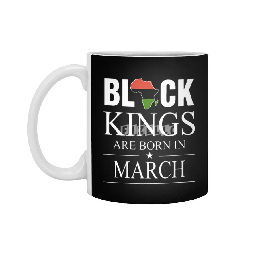 black kings are born in march Beyaz Kupa