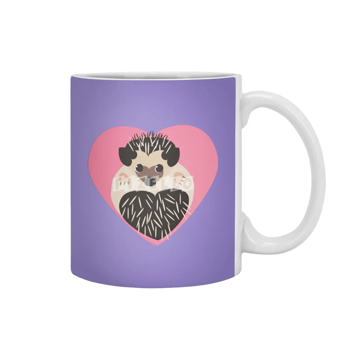 Hedgehog Love Heart Beyaz Kupa
