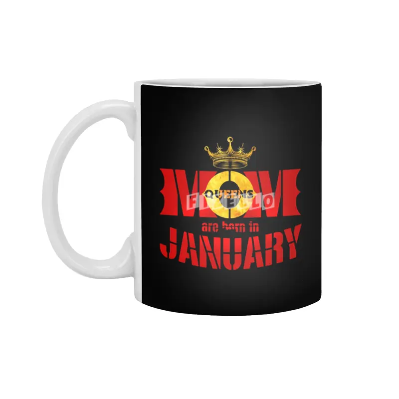 Mom mother Queens are born in january Beyaz Kupa