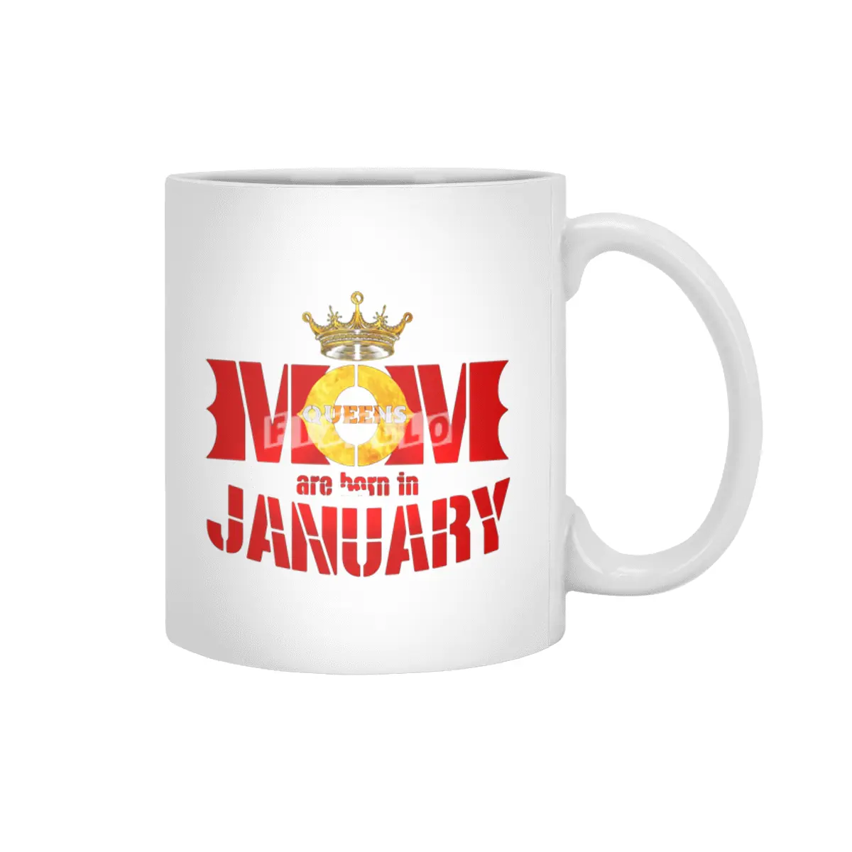 Mom mother Queens are born in january Beyaz Kupa