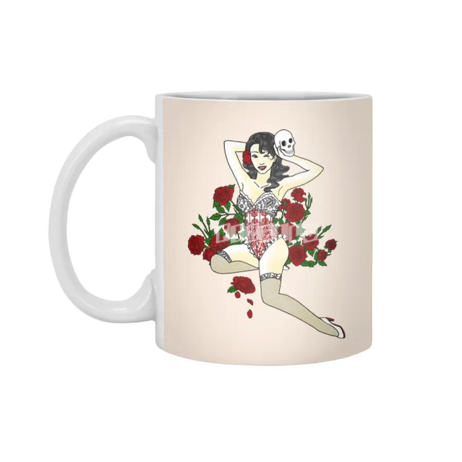 Wild Rose Pin Up Beyaz Kupa