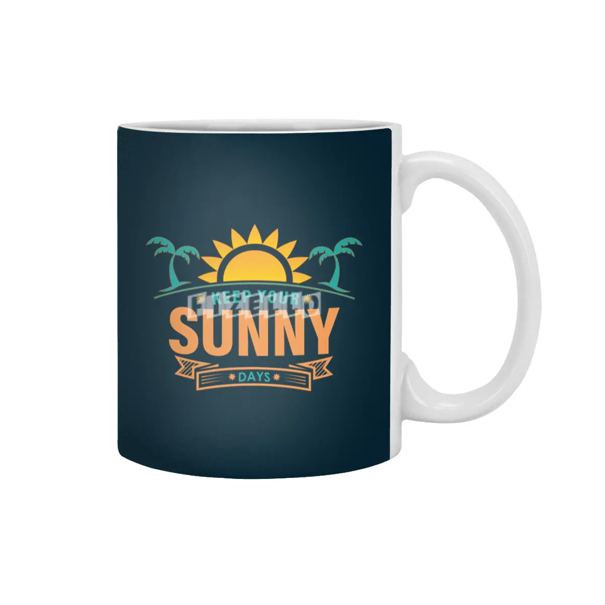Keep your sunny days summer love Beyaz Kupa