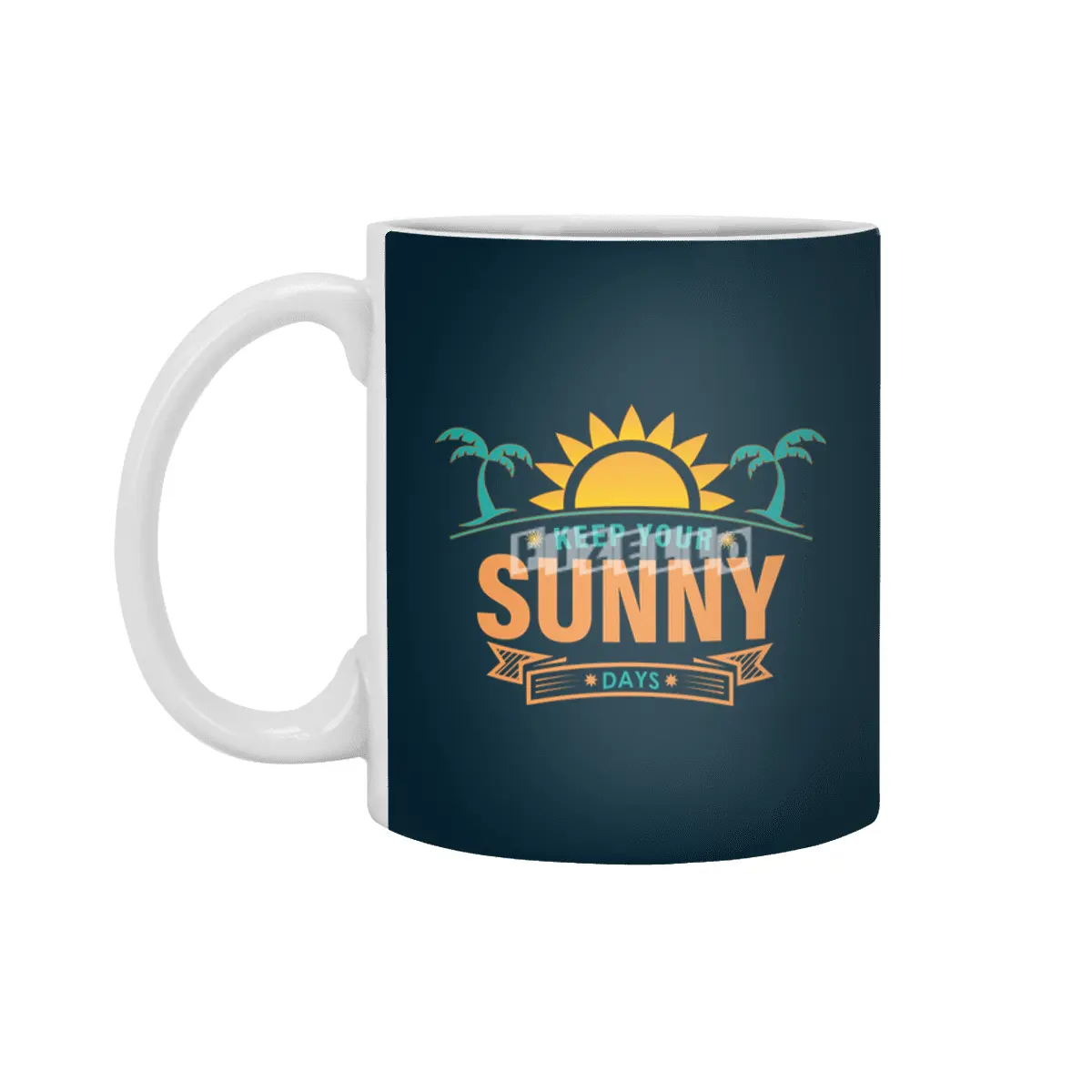 Keep your sunny days summer love Beyaz Kupa