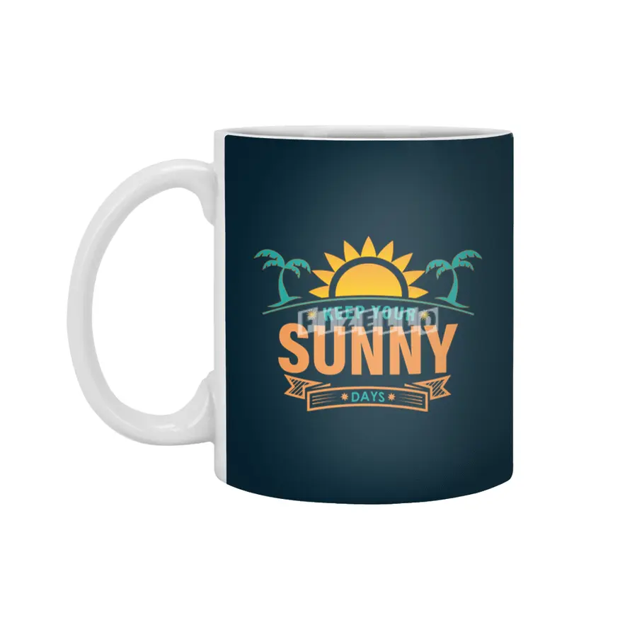 Keep your sunny days summer love Beyaz Kupa