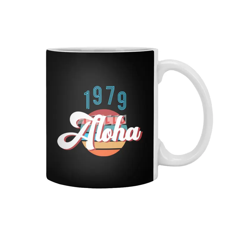 Retro Vintage Summer Aloha 1979 Beyaz Kupa