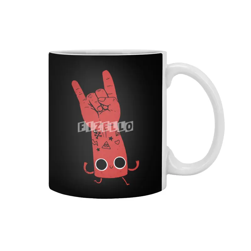 Kawaii Love Death Metal Beyaz Kupa