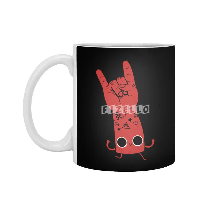 Kawaii Love Death Metal Beyaz Kupa