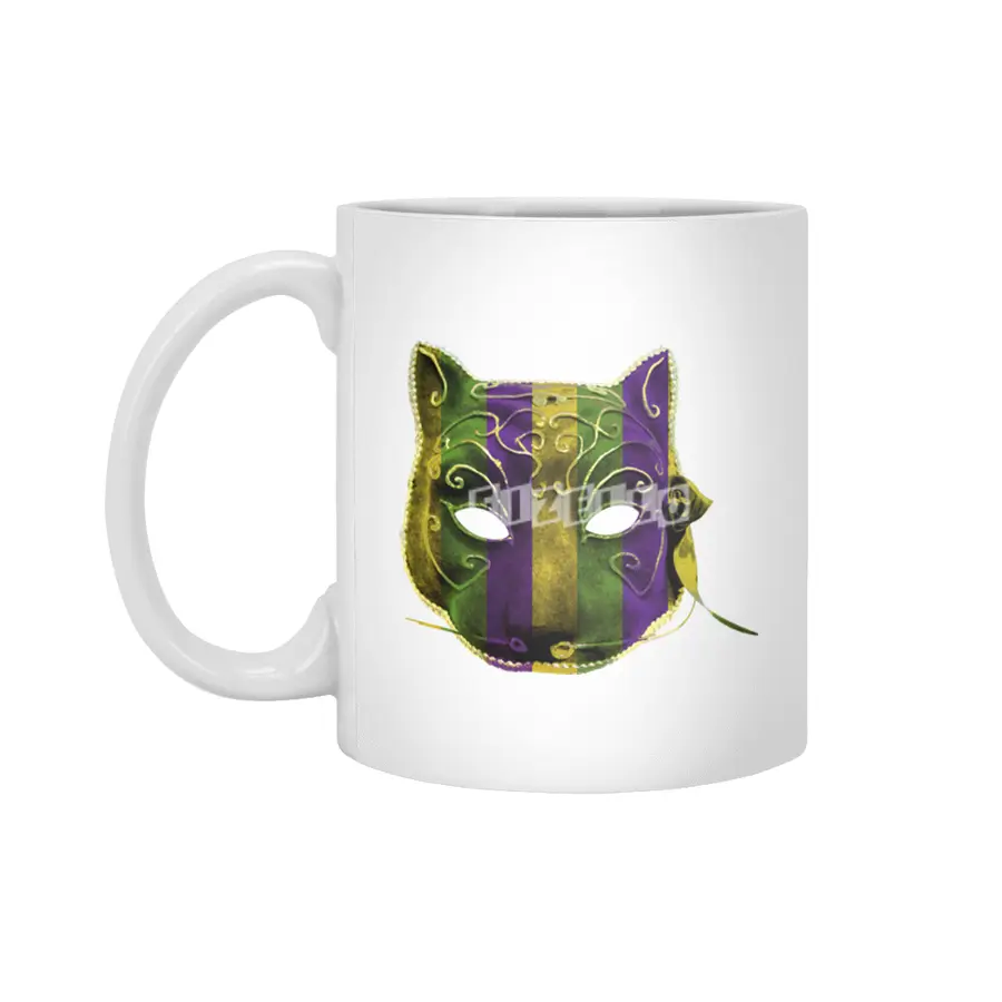 Catwoman Mardi Gras Mask Beyaz Kupa
