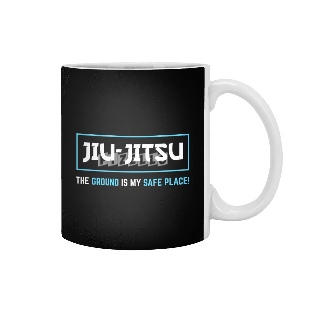 BJJ Jiu Jitsu The Ground Is My Safe Place Grappling Gift Beyaz Kupa