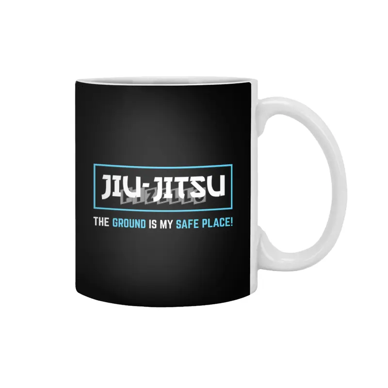 BJJ Jiu Jitsu The Ground Is My Safe Place Grappling Gift Beyaz Kupa