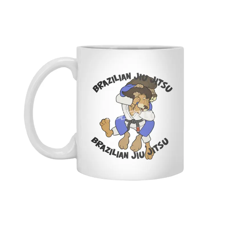 Brazilian Jiu Jitsu Lion Beyaz Kupa