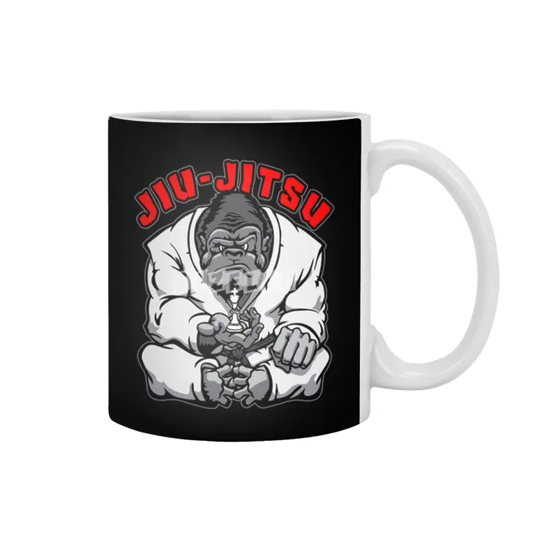 Brazilian Jiu Jitsu MMA BJJ Gorilla Grappling Chess King Beyaz Kupa