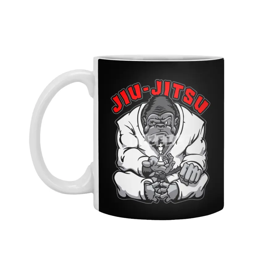 Brazilian Jiu Jitsu MMA BJJ Gorilla Grappling Chess King Beyaz Kupa