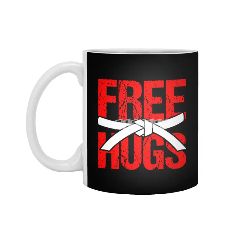 Free Hugs Martial Arts Jiu Jitsu Kung Fu Beyaz Kupa