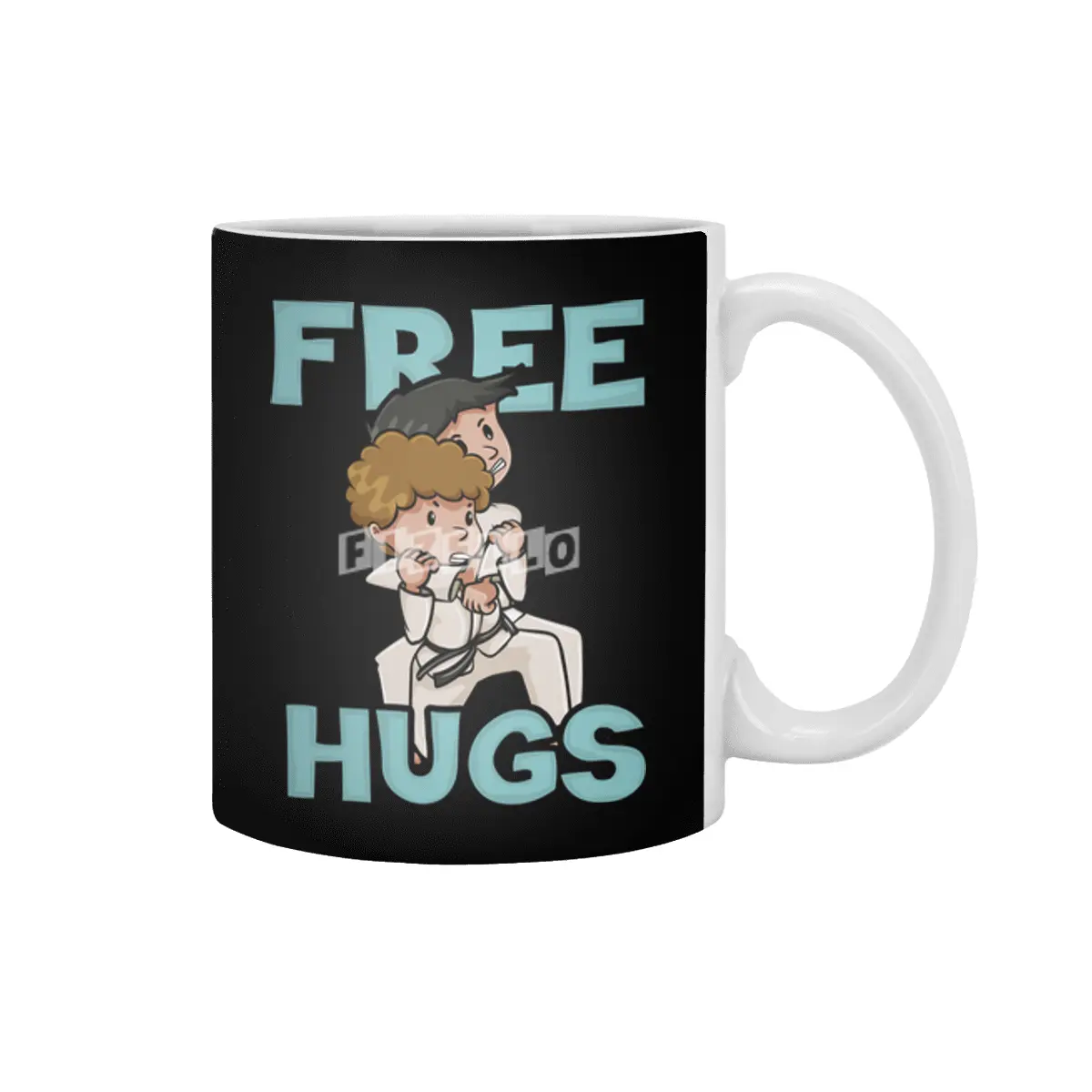 Free Hugs Martial Arts Jiu Jitsu Kung Fu Beyaz Kupa